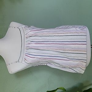 XS J.Crew Tank with metallic glitter stipes